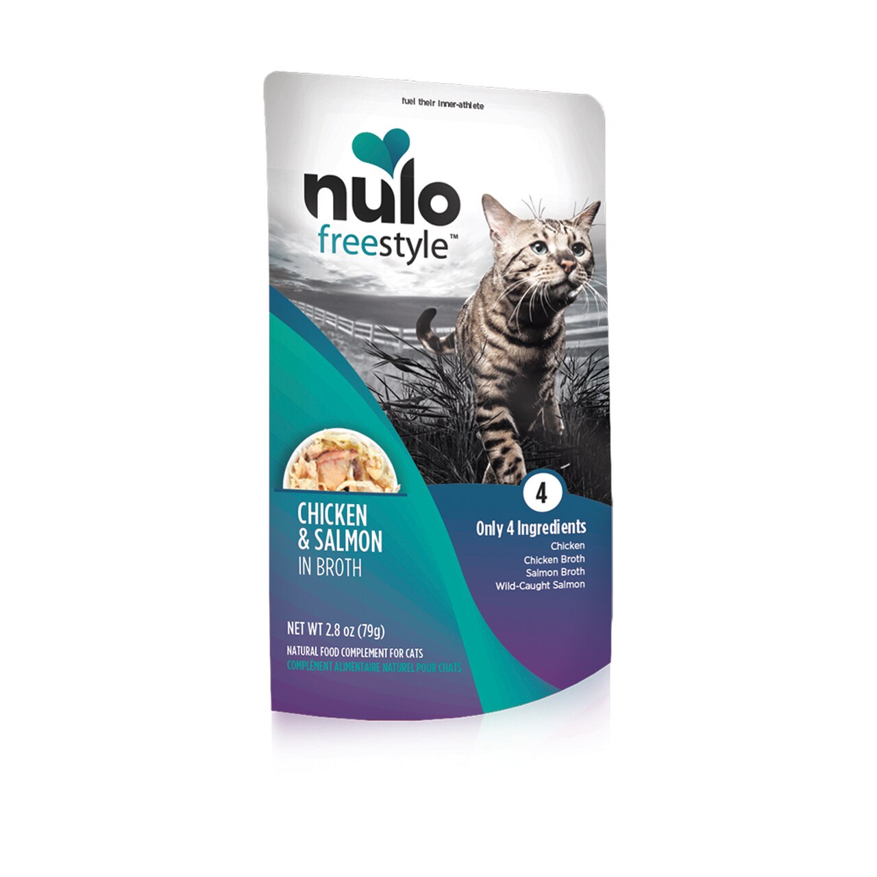 Nulo Cat Freestyle Chicken & Salmon in Broth Cat Food Topper Pouch, 2.8-oz  | Dee-O-Gee MSLA