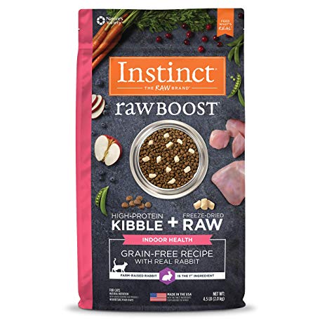 Instinct Rawboost Indoor Grain-Free with Real Rabbit Dry Cat Food, 4.5-lb