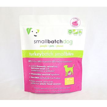 Smallbatch Dog Turkey Small Bites Raw Frozen Dog Food, 4-lb (**)