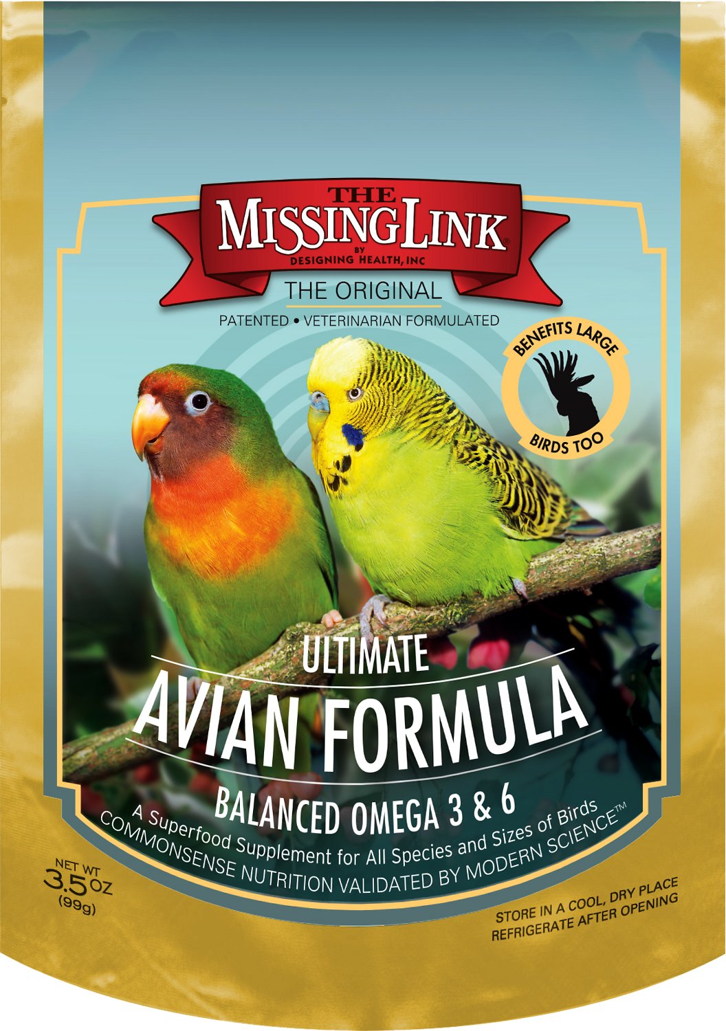 The Missing Link Ultimate Avian Formula Powder Supplement, 3.5-oz bag