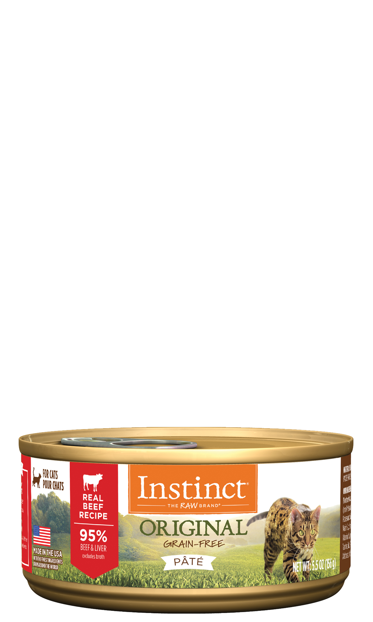 Instinct Grain-Free Beef Formula Wet Cat Food, 5.5-oz (**)