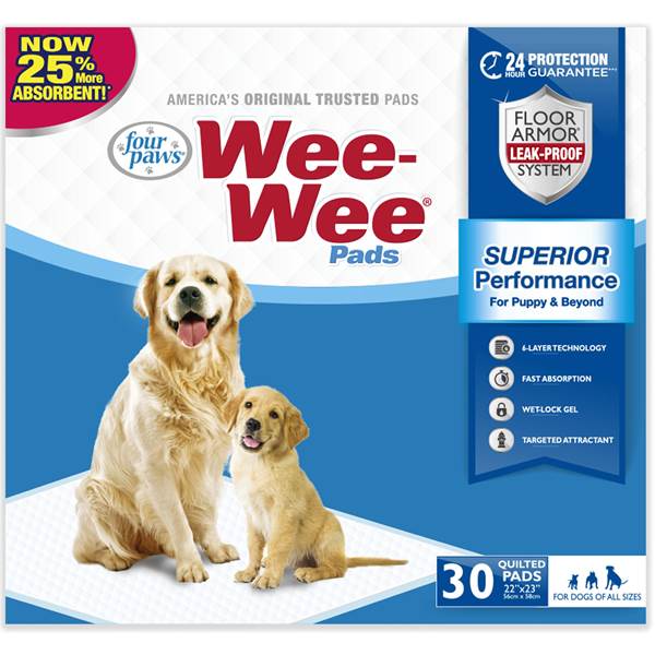 Wee-Wee Pet Training and Puppy Pads, 30-count