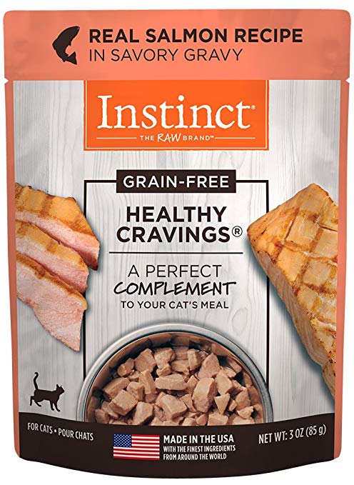 Instinct Healthy Cravings Grain-Free Real Salmon Recipe Wet Dog Food Topper Pouch, 3-oz