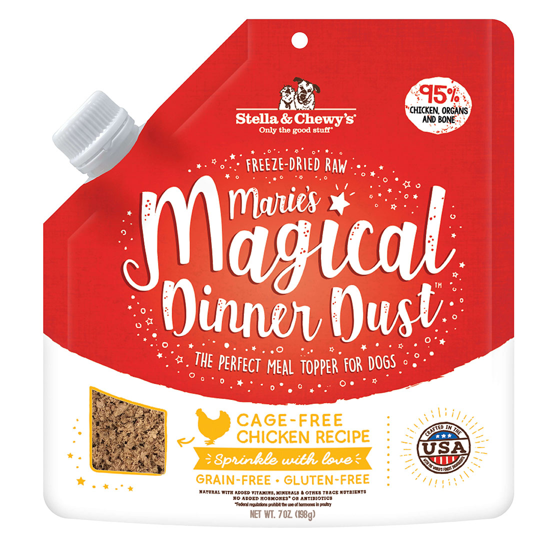Stella & Chewy's Marie's Magical Dinner Dust Cage-Free Chicken Freeze-Dried Dog Food Topper, 7-oz