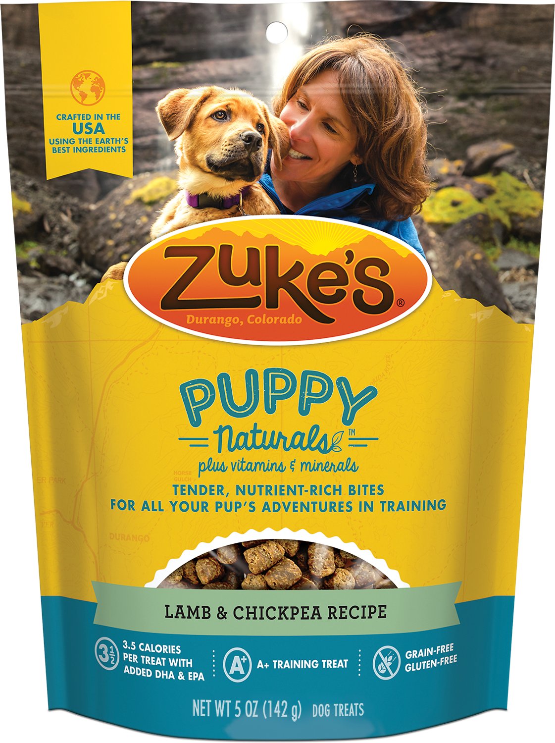 Zuke's Puppy Naturals Lamb & Chickpea Recipe Dog Treats, 5-oz