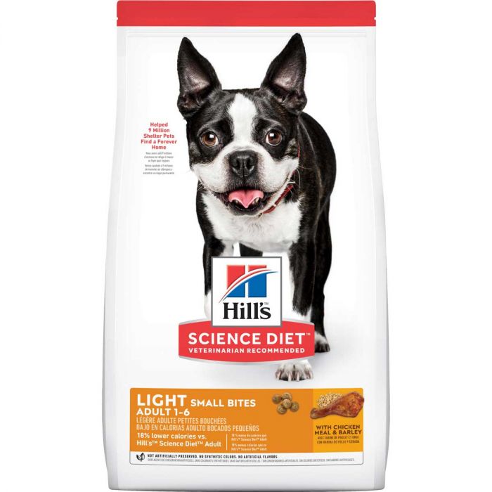 Hill's Science Diet Light Adult Small Bites, Chicken Meal & Barley Dry Dog Food, 15-lb