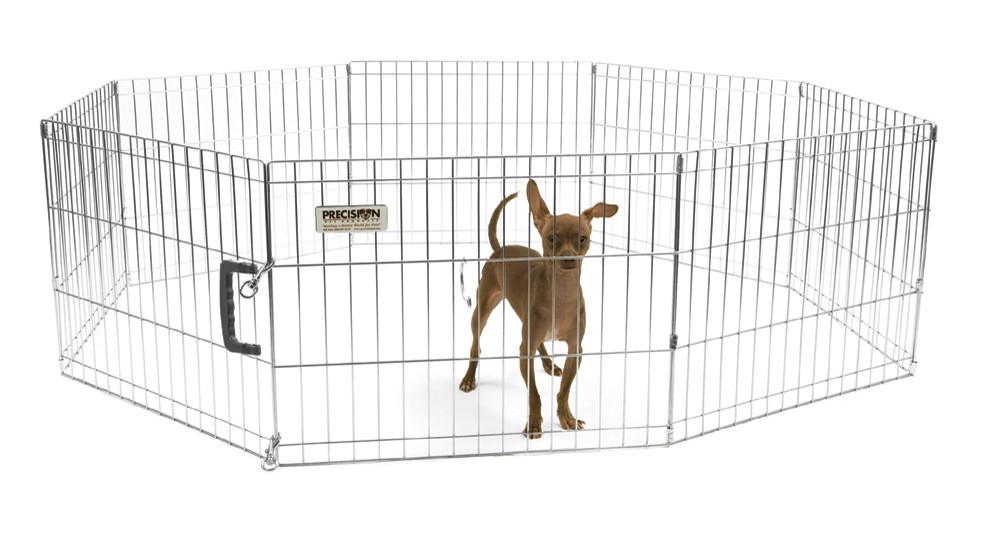 Precision Silver ExPen with Snaps Pet Exercise Pen, 42-in | Bogies