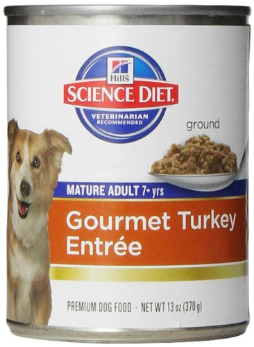 Hill's Science Diet Adult 7+ Turkey & Barley Entree Wet Dog Food, 13-oz can