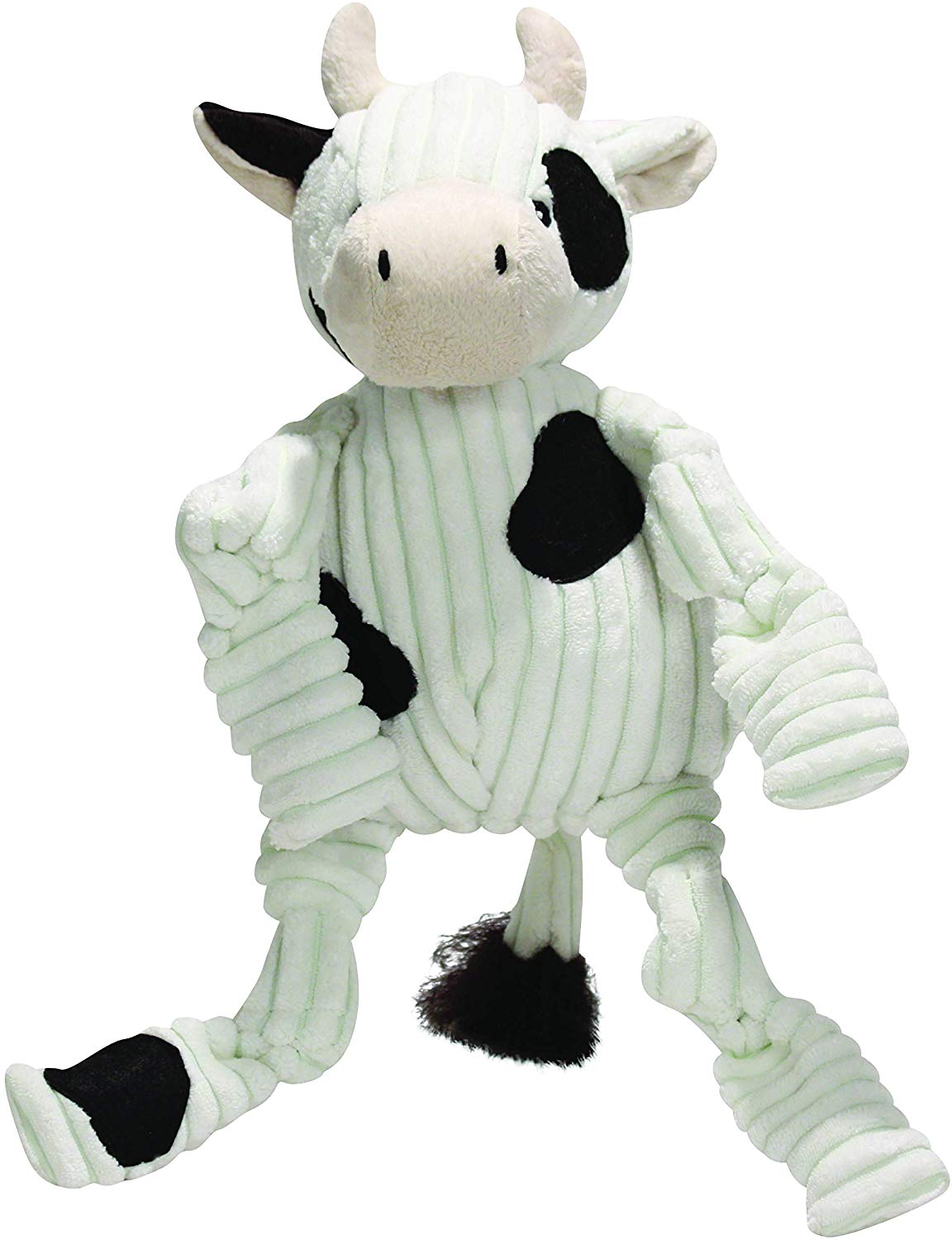 HuggleHounds Knottie Cow Dog Toy, Large
