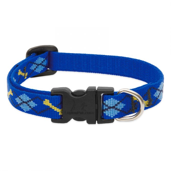 Lupine Pet Original Designs Adjustable Dog Collar, Dapper Dog, 1/2-in x 8-12-in
