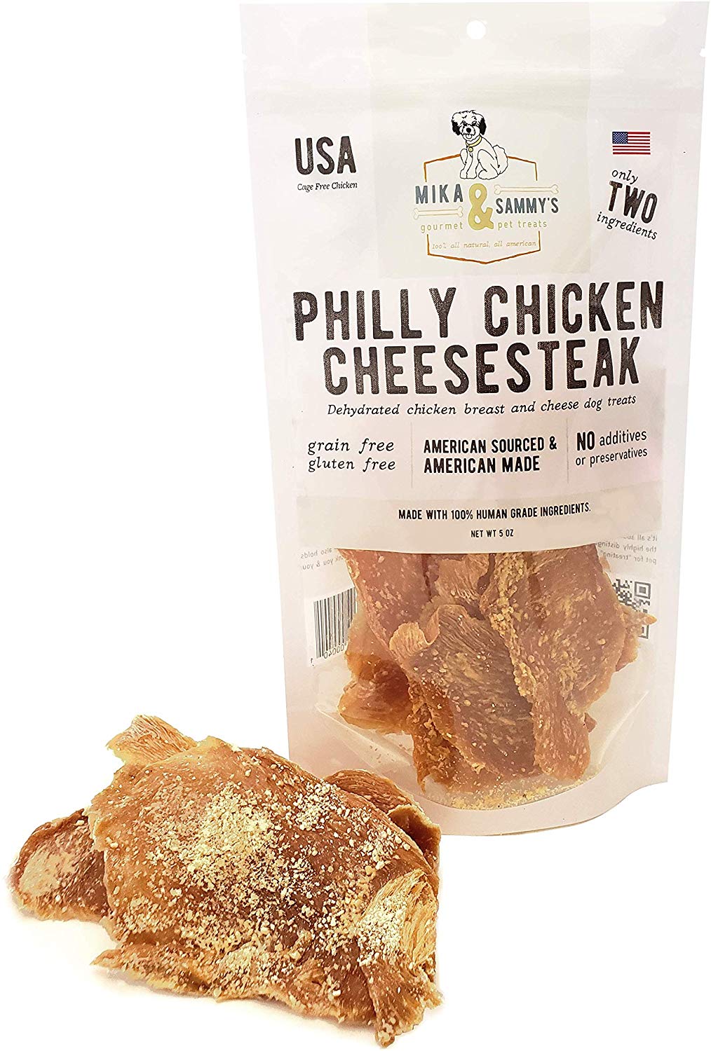 Mika & Sammy's Philly Chicken Cheesesteak Dog Treats, 5-oz