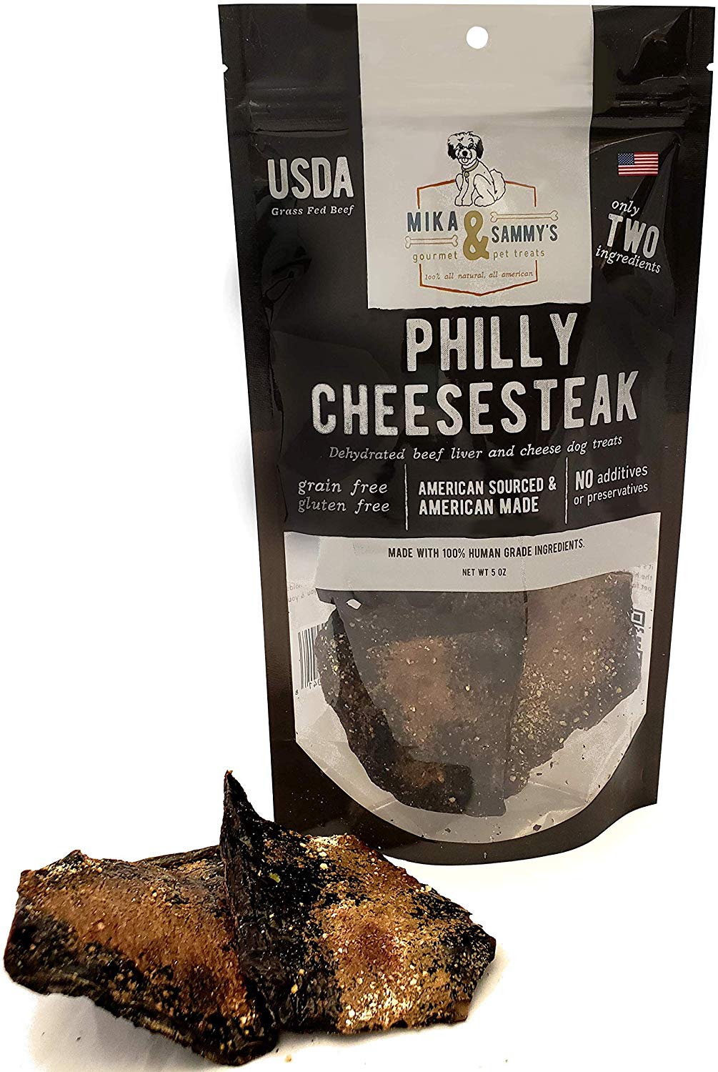 Mika & Sammy's Philly Cheesesteak Dog Treats, 5-oz