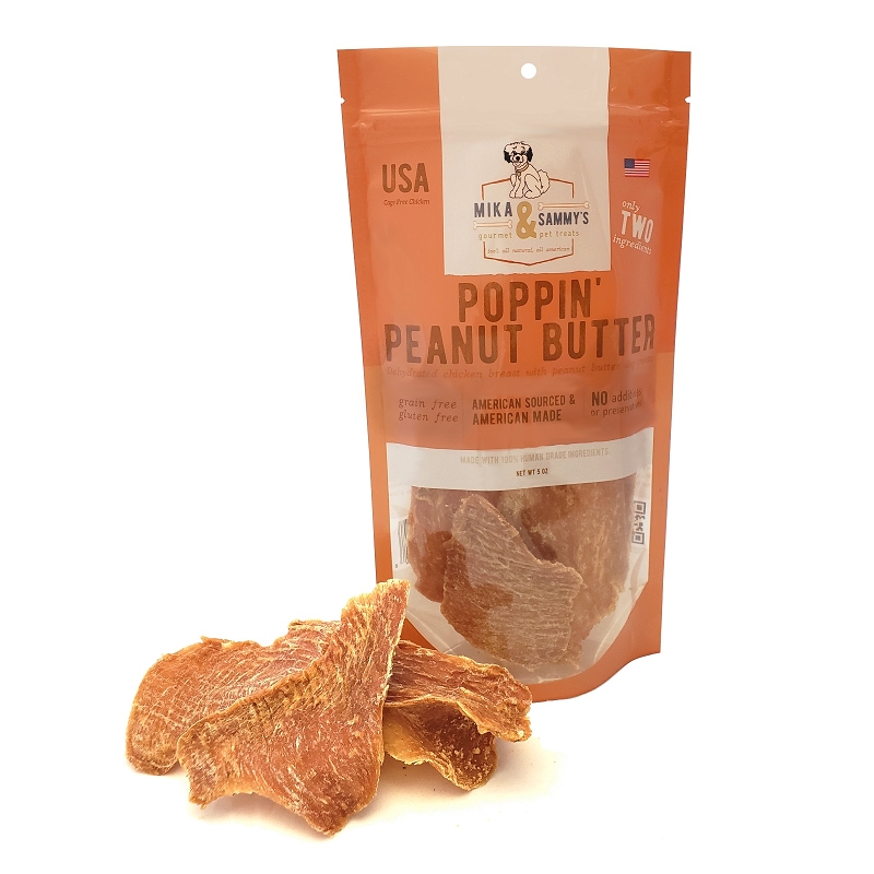 Mika & Sammy's Poppin' Peanut Butter Dog Treats, 5-oz