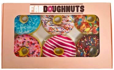 fabdog Box of Doughnuts Dog Toy, 6-pack