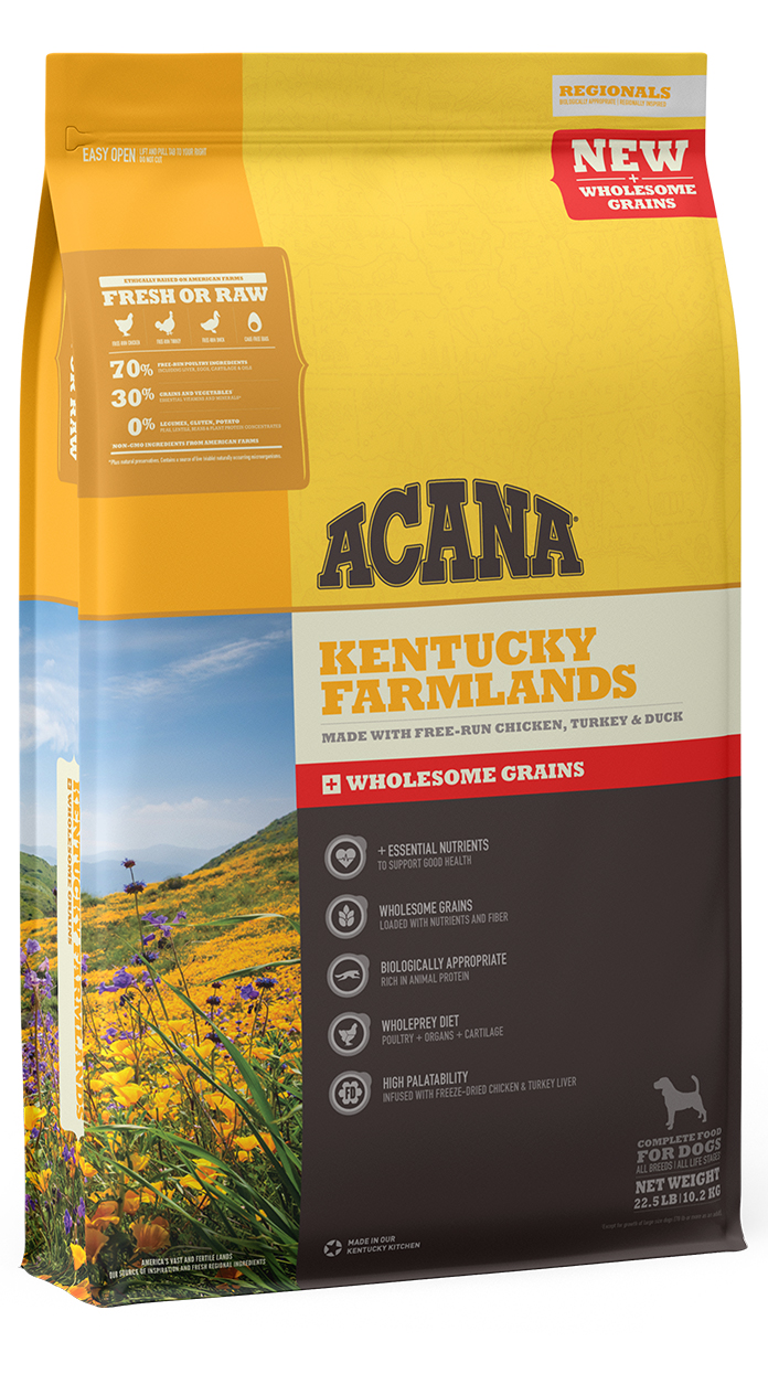 ACANA Wholesome Grains Kentucky Farmlands & Grains Dry Dog Food, 11.5-lb
