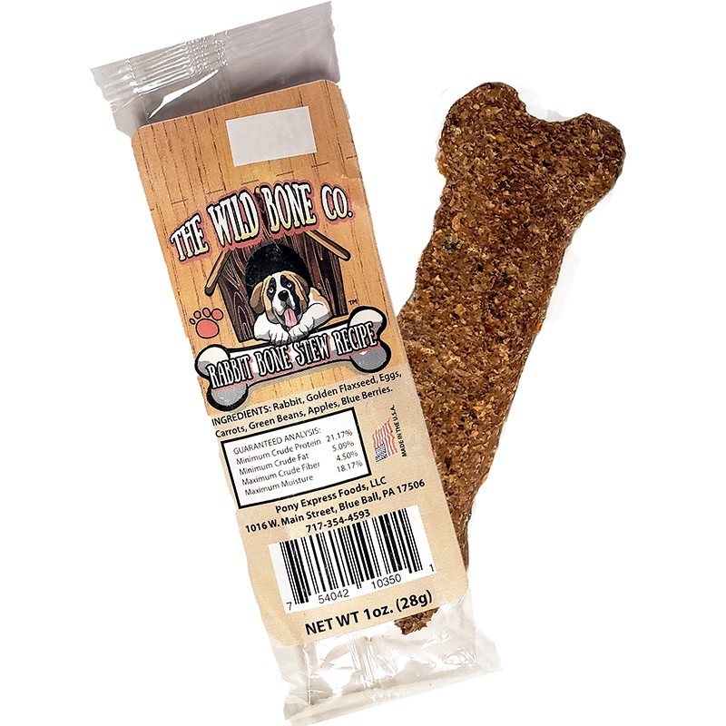 The Wild Bone Rabbit Bone Stew Recipe Dog Treats, 1-oz