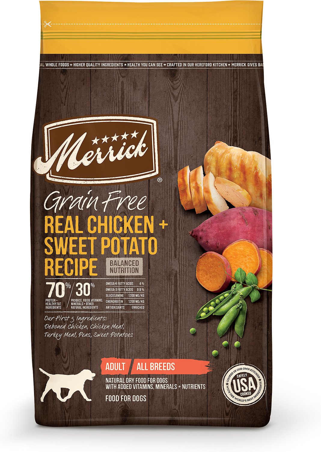 Merrick Grain-Free Real Chicken + Sweet Potato Recipe Dry Dog Food, 4-lb