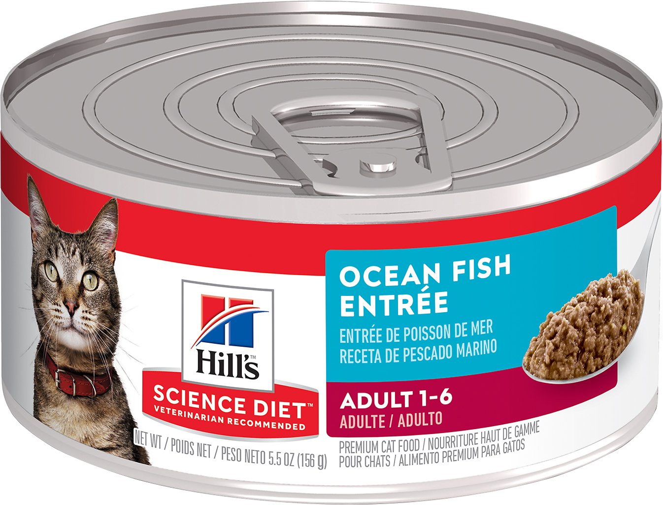 Hill's Science Diet Adult Ocean Fish Entree Wet Cat Food, 2.9-oz