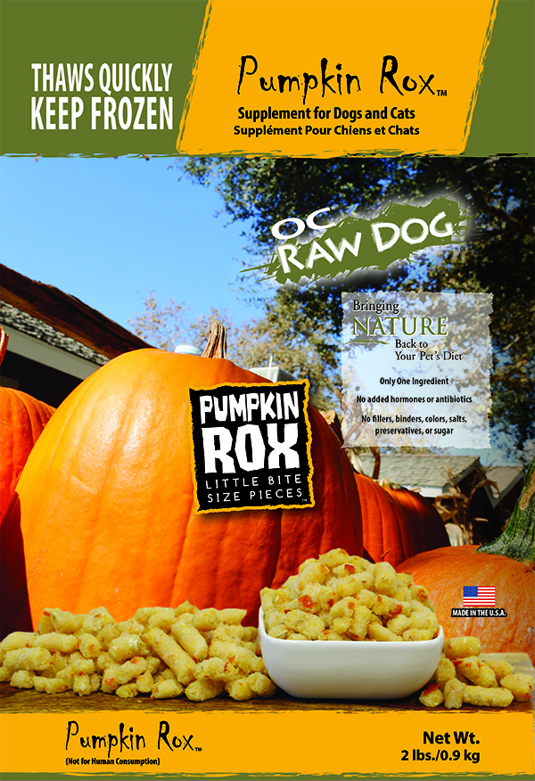 OC Raw Dog Pumpkin Rox Dog & Cat Supplement, 2-lb