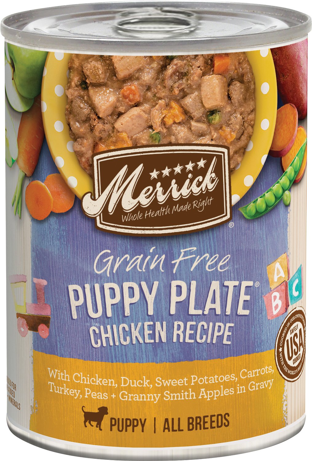 Merrick Puppy Plate Chicken Recipe Wet Dog Food, 12.7-oz